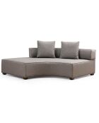 Canapé arrondi d'angle gauche Gondol-4 gris - 300x360x105x70 cm